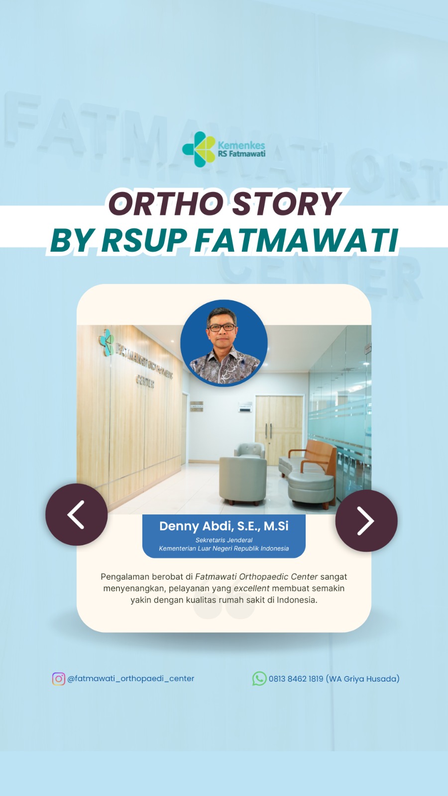 Pengalaman berobat yang nyaman dimulai dari pelayanan yang profesional dan komunikasi yang baik.